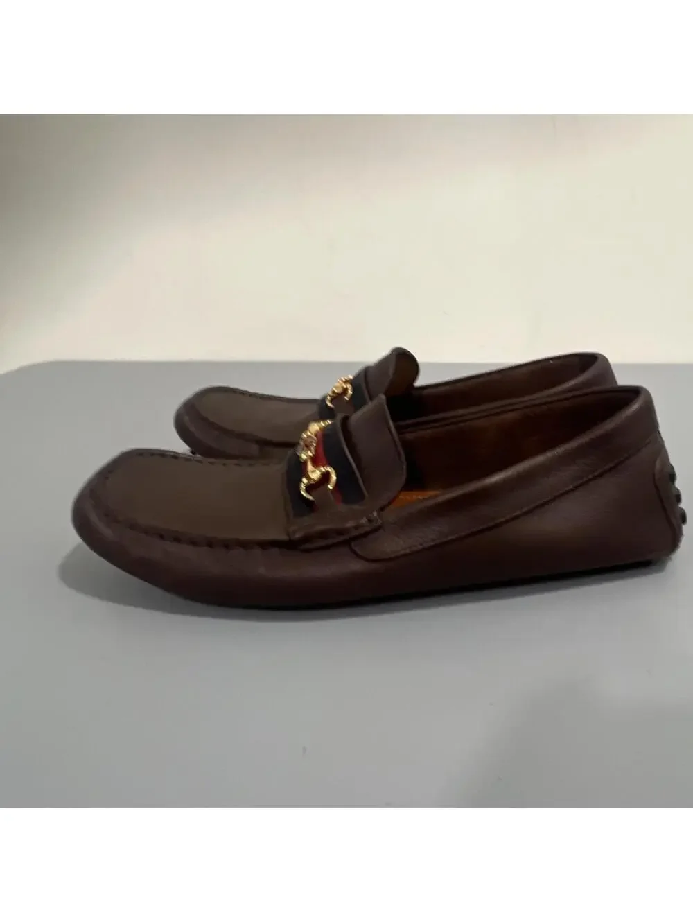 Gucci Men's Brown Buckle Leather Loafer Shoes SIZE 10 $1,089 - Picture 6 of 9